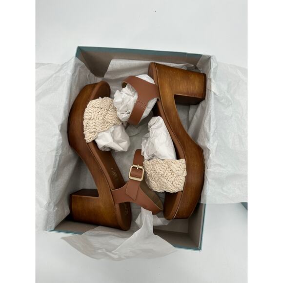 SEYCHELLES New in Box Jump for Joy Wooden Heel in Cognac and Macrame // 11 - Picture 12 of 12